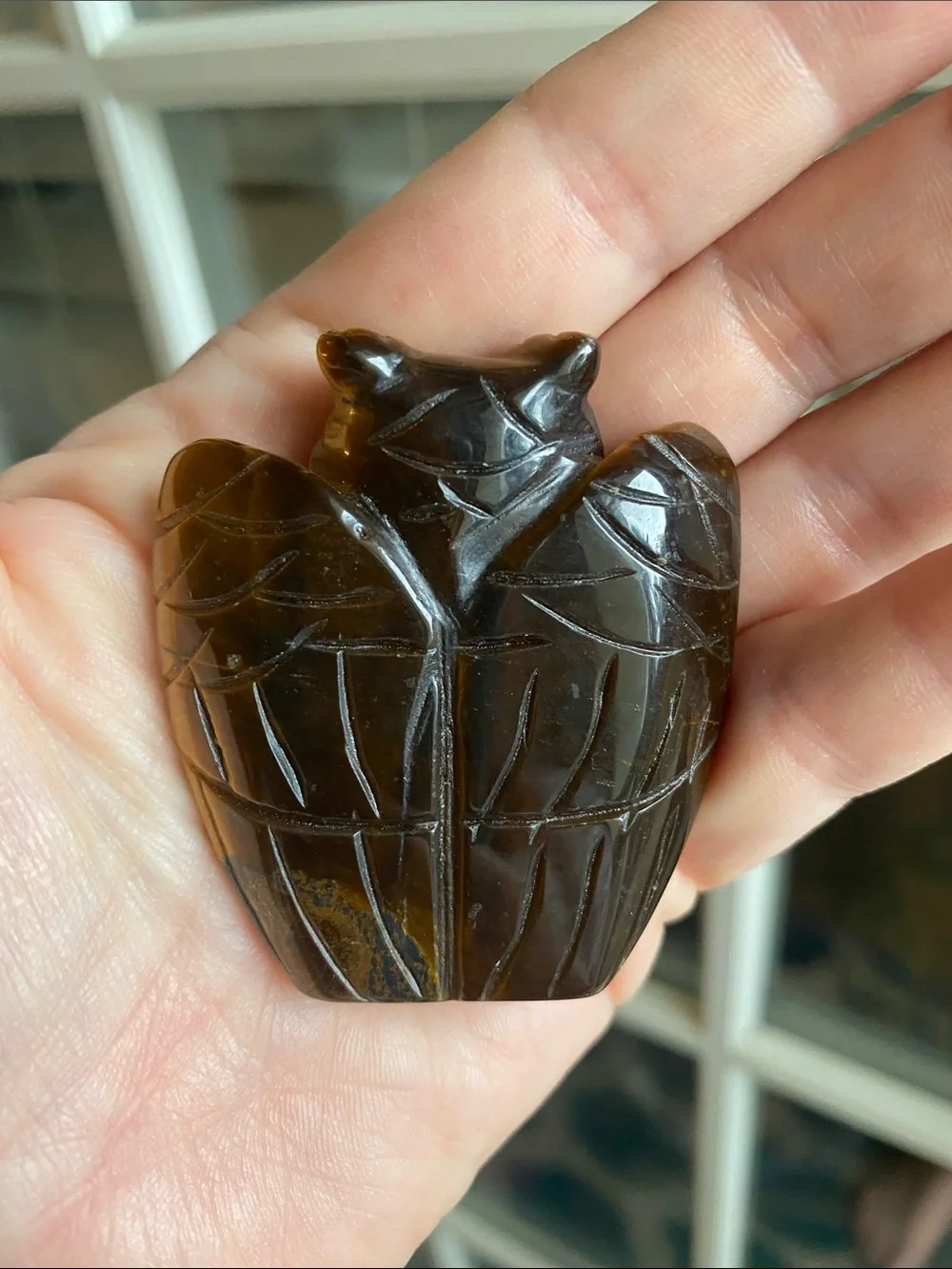 Tigers Eye Owl Figurine